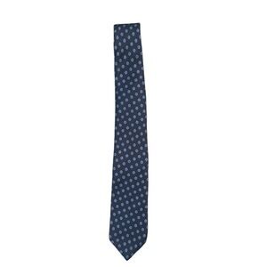 Givenchy Gentlemen Paris‎ 100% silk tie navy Geometric designer